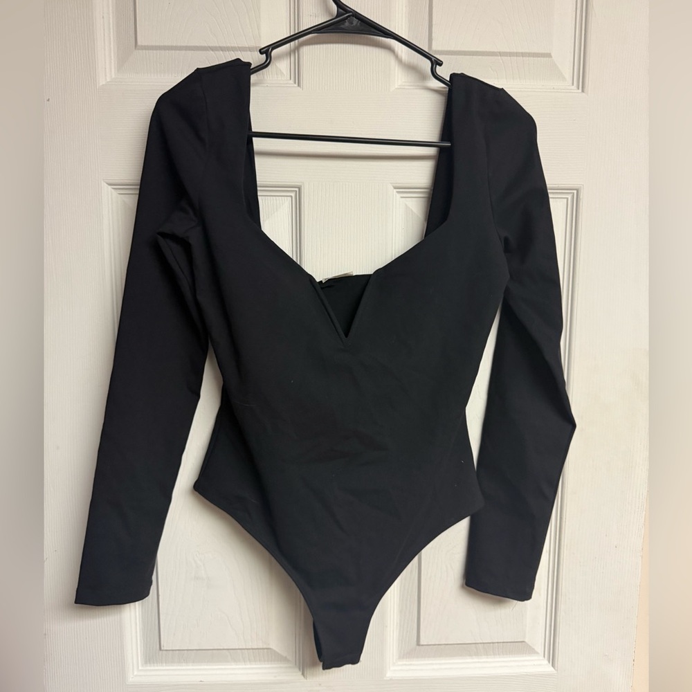 FINAL SALE Free People Zoe Notch-Neck Long-Sleeve Bodysuit - Picture 2 of 14